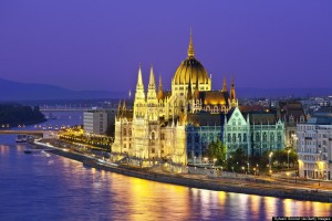 Budapest, Hungarian Parliament Building at Night