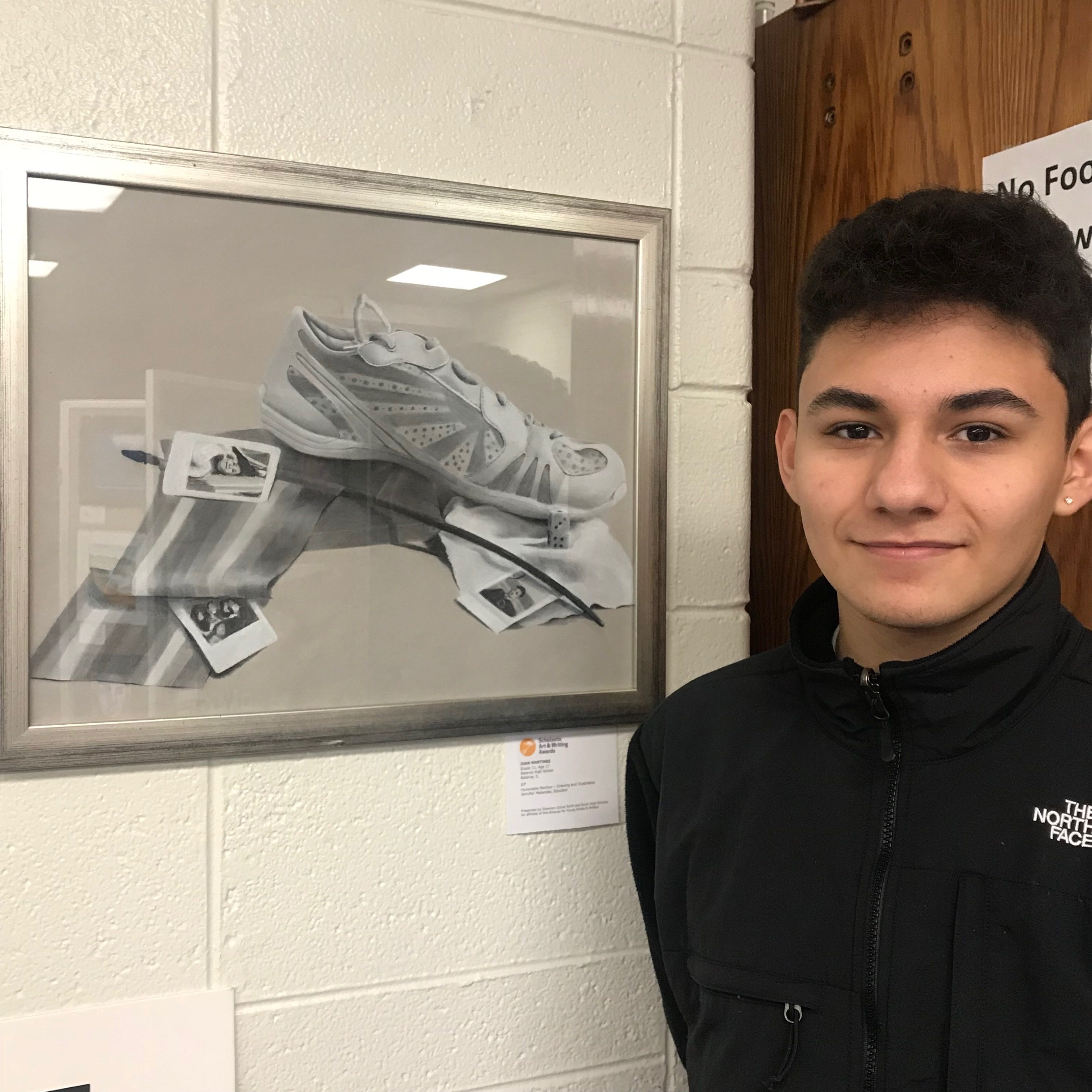 NAHS student drawing a future for themselves